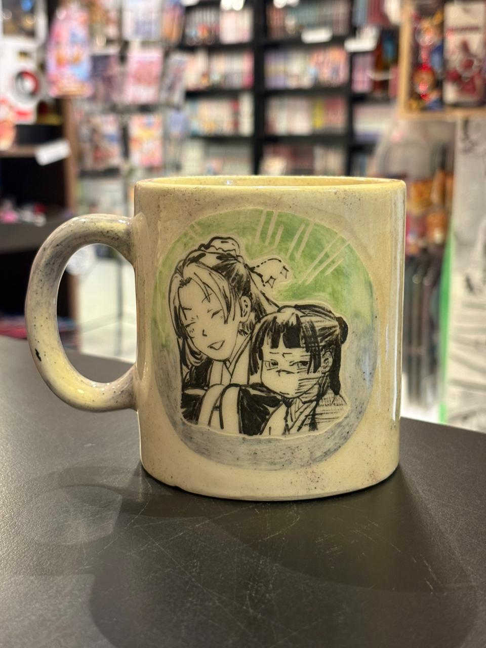 TAZA DE CERAMICA/DISEÑO DIBUJADO A MANO- EL DIARIO DE LA BOTICARIA