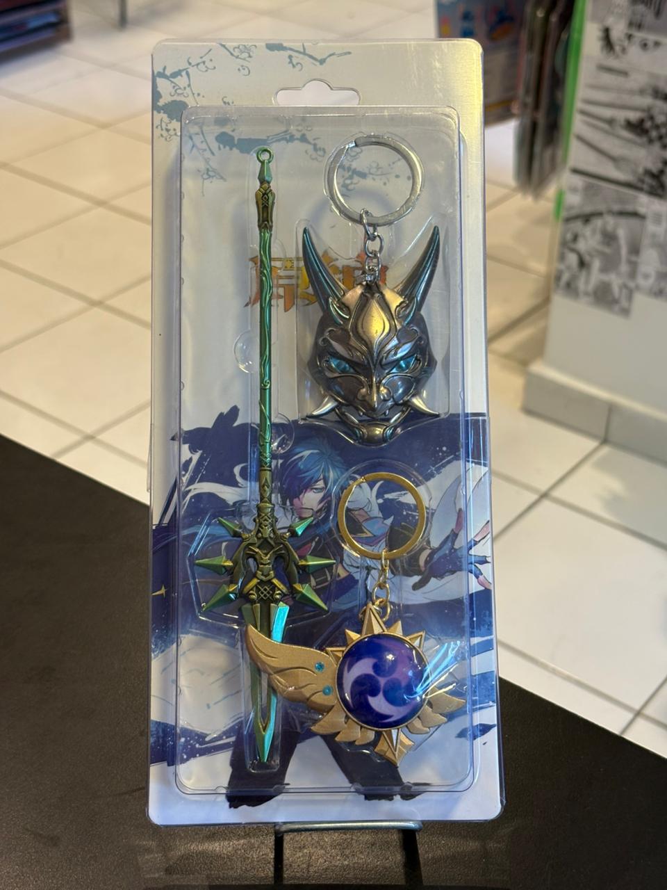 SET LLAVERO METALICO GENSHIN IMPACT XIAO